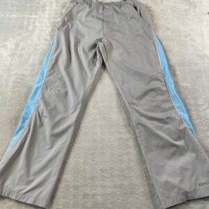 Vintage Reebok  Track Pants Women Medium Gray Athletic Joggers Zipper 90s Y2K
